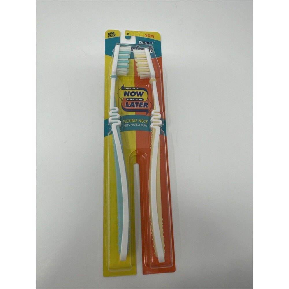 Vintage Aquafresh Flexible Neck Soft Toothbrush #31 2count package 2002 NEW NOS